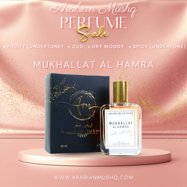 Mukhallat AL Hamra Perfume For Men | Strong And Long Lasting | Woody Smoky Floral Oud | 100ML & 50ML Spray - Image 3