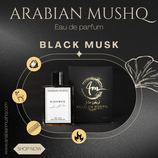 Black Musk Perfume for Men | Strong and Long Lasting | Woody Musky Smoky | 100ML & 50ML Spray - Image 2